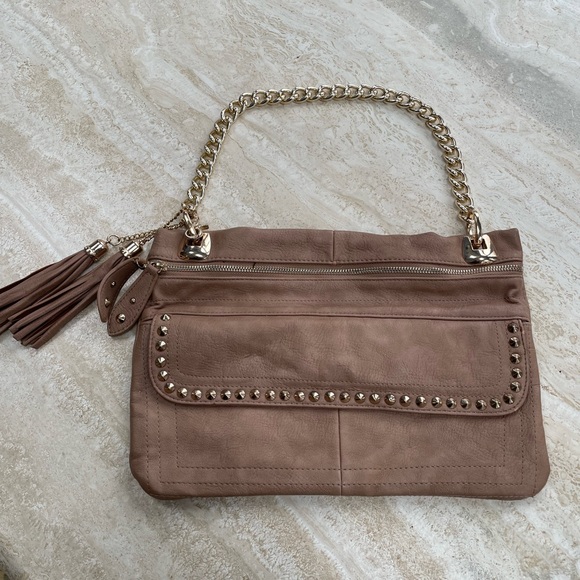 Urban Expressions tan studded shoulder bag - Picture 1 of 8